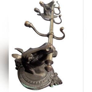 ⚡SOLD⚡Vintage Equestrian Brass Horse Coat Rack